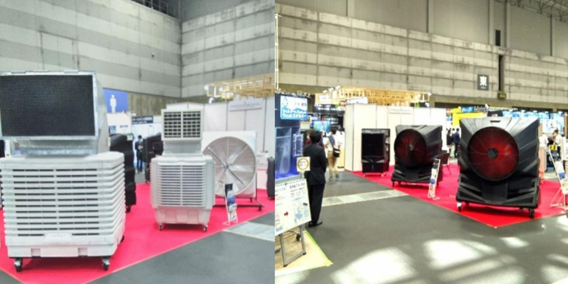 ポートメッセなごや大型冷風機の展示会